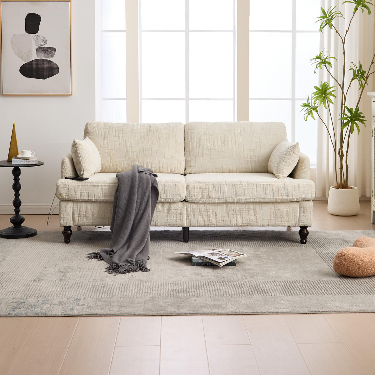 SOFA 2-Sitzer 175/83/78 cm Beige - Beige, Textil (83/78/175cm)