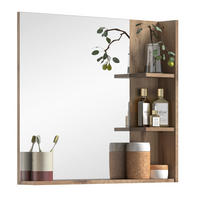 SPIEGEL Eiche 79 x 73 cm mit Ablageboden, Badspiegel - Eichefarben, Holzwerkstoff (79/73/14cm) - Inn.Furn