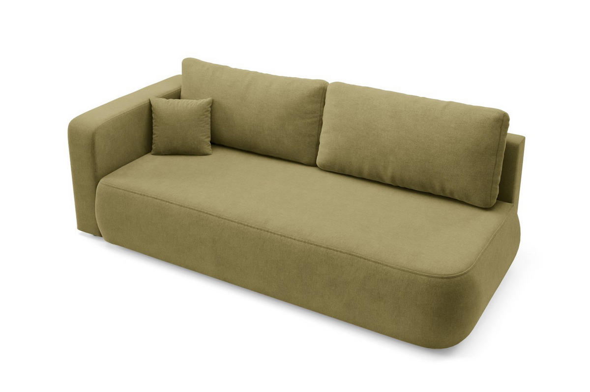SCHLAFSOFA mit Bettkasten Grün - Schwarz/Grün, Holz/Holzwerkstoff (228/82/106cm) - Furnisell