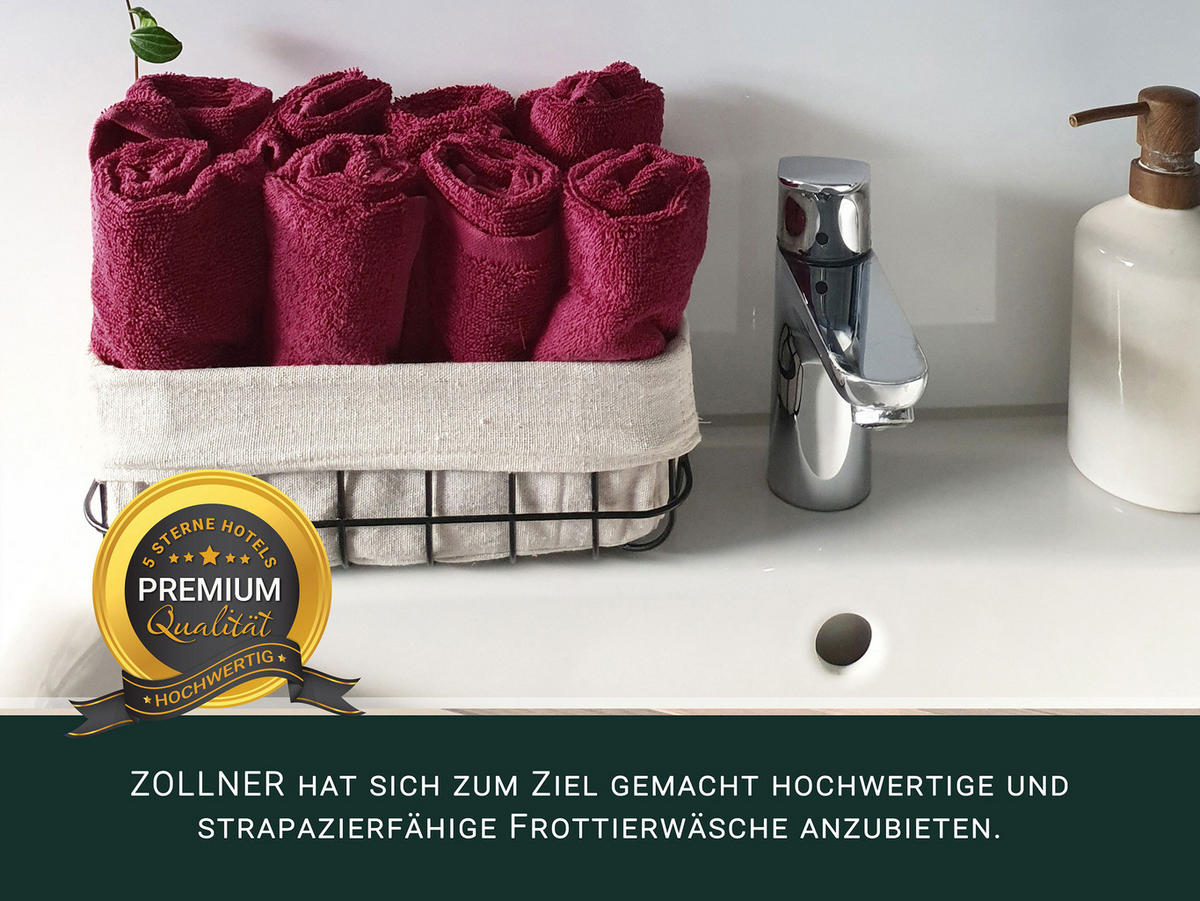 SEIFTÜCHER, 10er-Set, 30x30 cm, 100% Baumwolle, Rot - Bordeaux, Textil (30/30cm) - Zollner