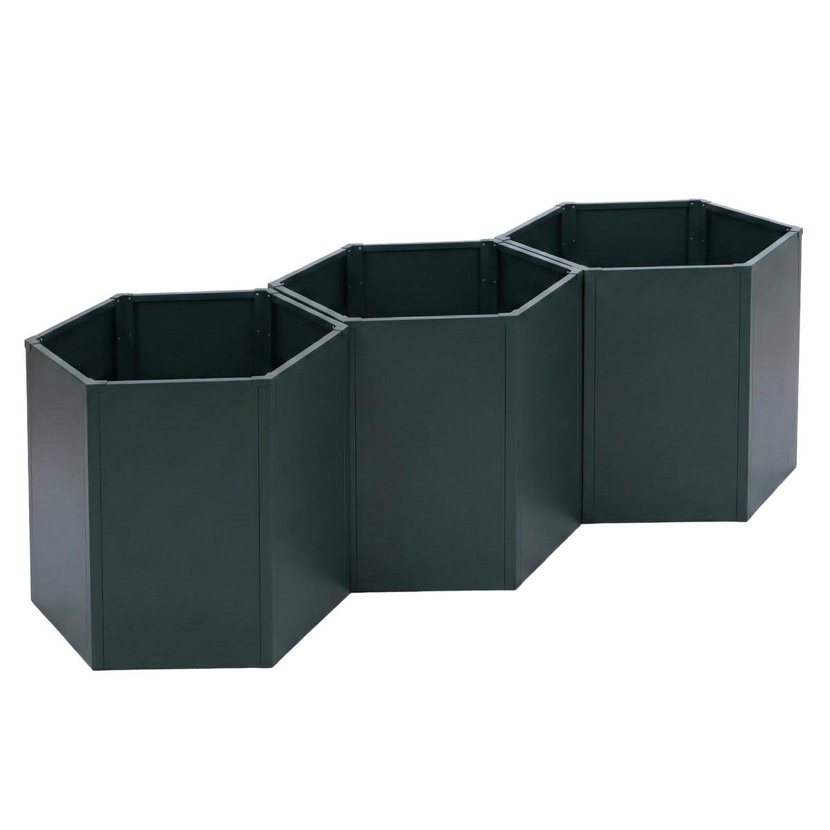 HOCHBEET 3er-Set 77x264x100cm Grün - Grün, Metall (264/77/100cm) - PROREGAL