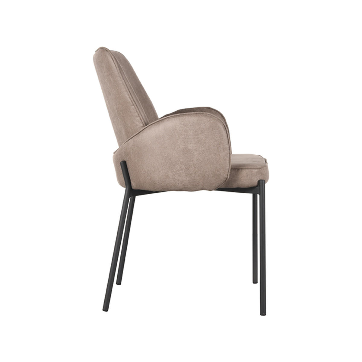ESSZIMMERSTUHL Joni Taupe 60/55/86 cm 2er-Set - Taupe, Textil (55/86/60cm) - LABEL51