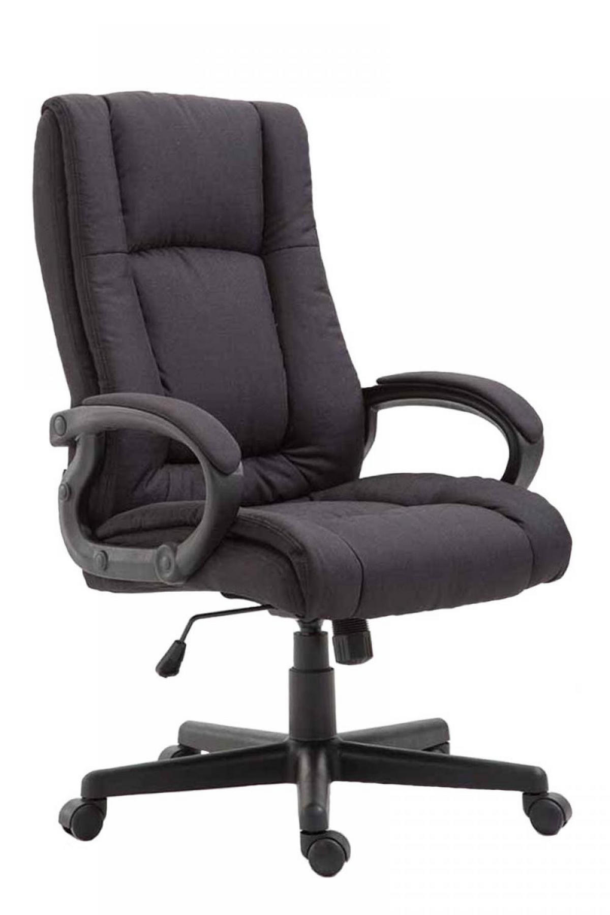DREHSTUHL Stoff Schwarz - Schwarz, Kunststoff/Textil (66/106/70cm) - CLP