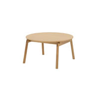 COUCHTISCH Celeste, Natur Massiveiche - Beige, Holz (80/80/43cm) - WOODEK