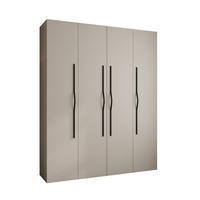 DREHTÜRENSCHRANK 245,5/200/40 4-türig - Kaschmir/Schwarz, Holz/Metall (200/245.5/40cm) - Abiks Möbel