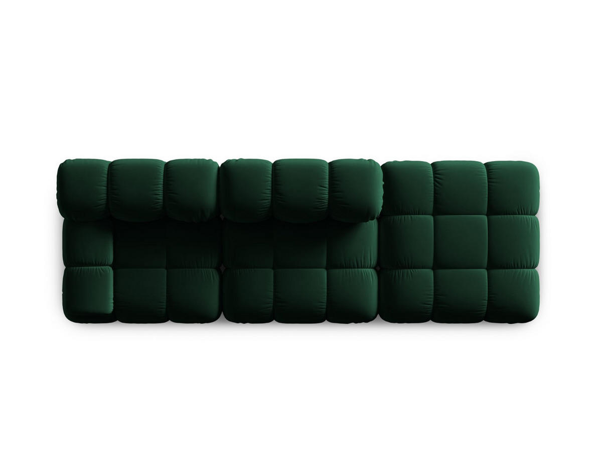MODULARES-SOFA rechts Bellis aus Samt flaschengrün 4 Sitzplätze - Grün, Textil (94/63/282cm) - Micadoni