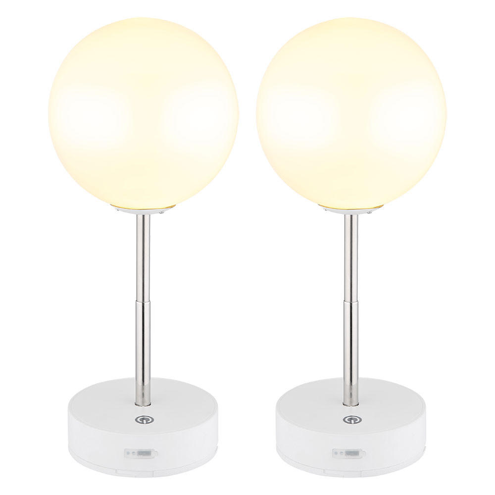 LED TISCHLEUCHTE Grada Weiß - Weiß, Metall (12/12/28cm) - Globo Lighting