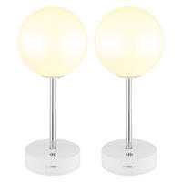 LED TISCHLEUCHTE Grada Weiß - Weiß, Metall (12/12/28cm) - Globo Lighting