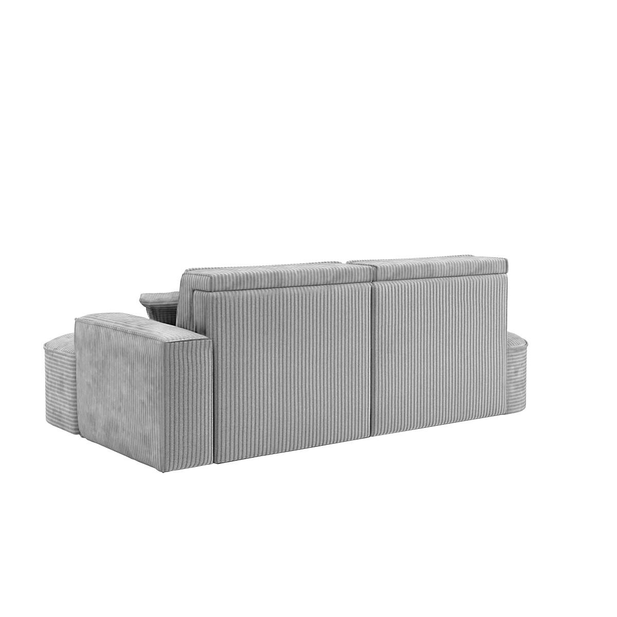 ECKSOFA Modena Pro - Komfort Und Stil Stoff Poso Silber Rechts - Silberfarben, Holz (278/179cm) - Kaiser Möbel