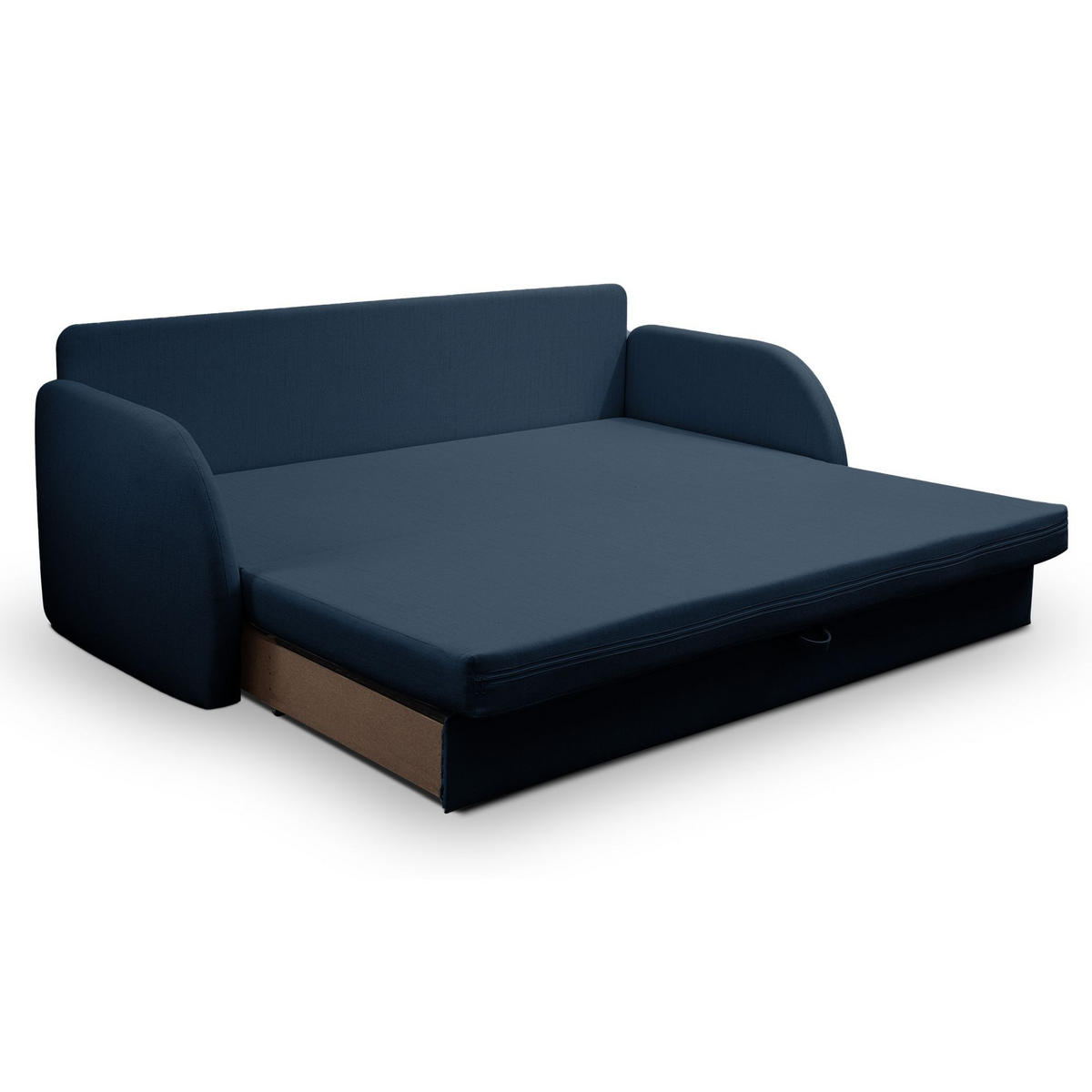 SCHLAFSOFA Diego dunkelblau - Schwarz/Dunkelblau, Kunststoff/Textil (221/90/91cm) - Selsey