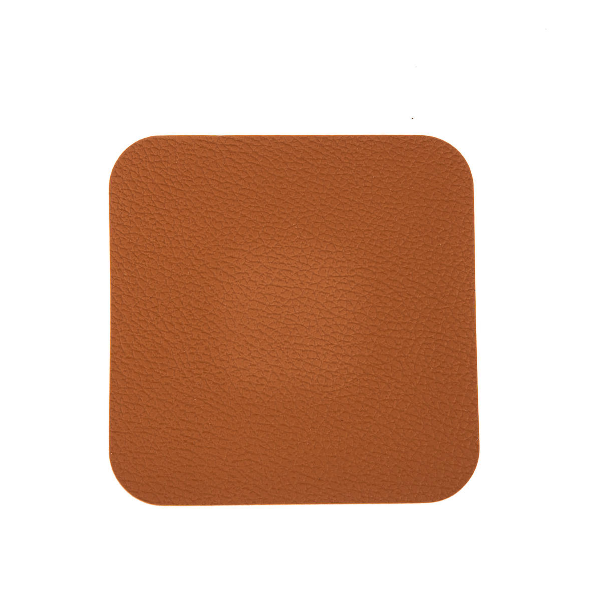 UNTERSETZER - Veganes Leder - Schwarz / Cognac - doppelseitig - 10 x 10 cm - 6 Stück - Schwarz/Braun, Kunststoff (10/10cm) - Cookinglife