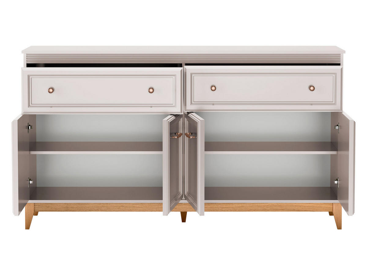 SDEBOARD Windsor W-02 - Kaschmir/Eichefarben, Holz/Holzwerkstoff (179/100/41cm) - MIRJAN24