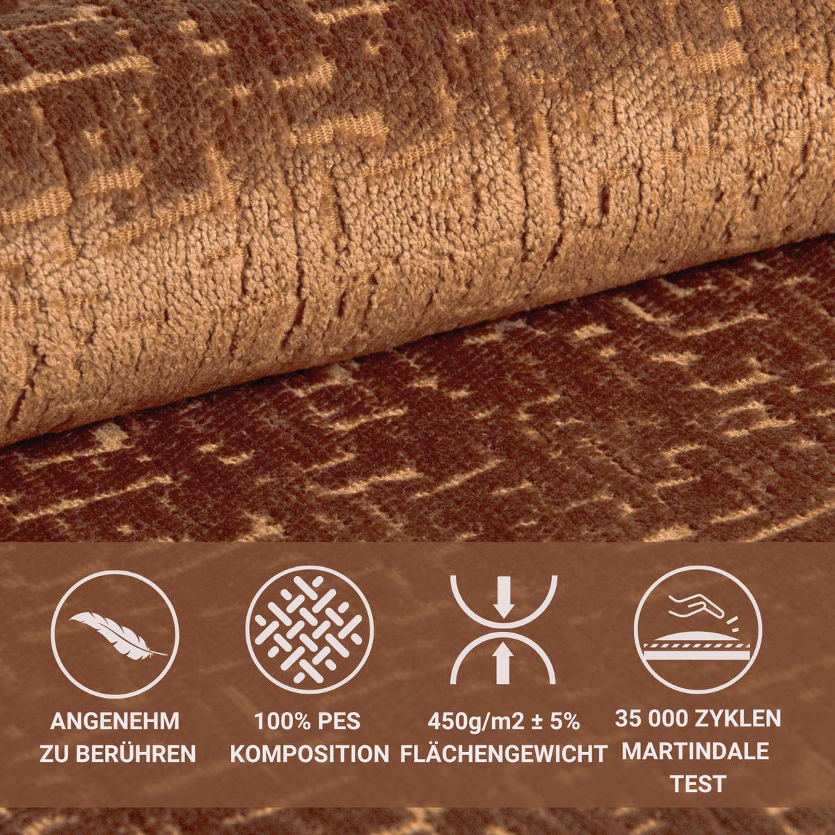 KONTINENTALBETT Ardis Kupfer 160/200 cm mit Matratze und Topper - Schwarz/Kupferfarben, Holz/Holzwerkstoff (160/200cm) - Maison de Reve