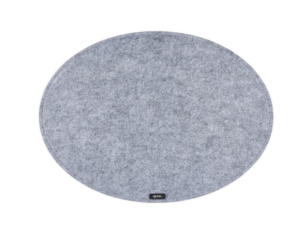 TISCHSET - 6er-Set - Recycelter Filz in Grau - Grau, Naturmaterialien/Textil (45/33/1cm) - Björn