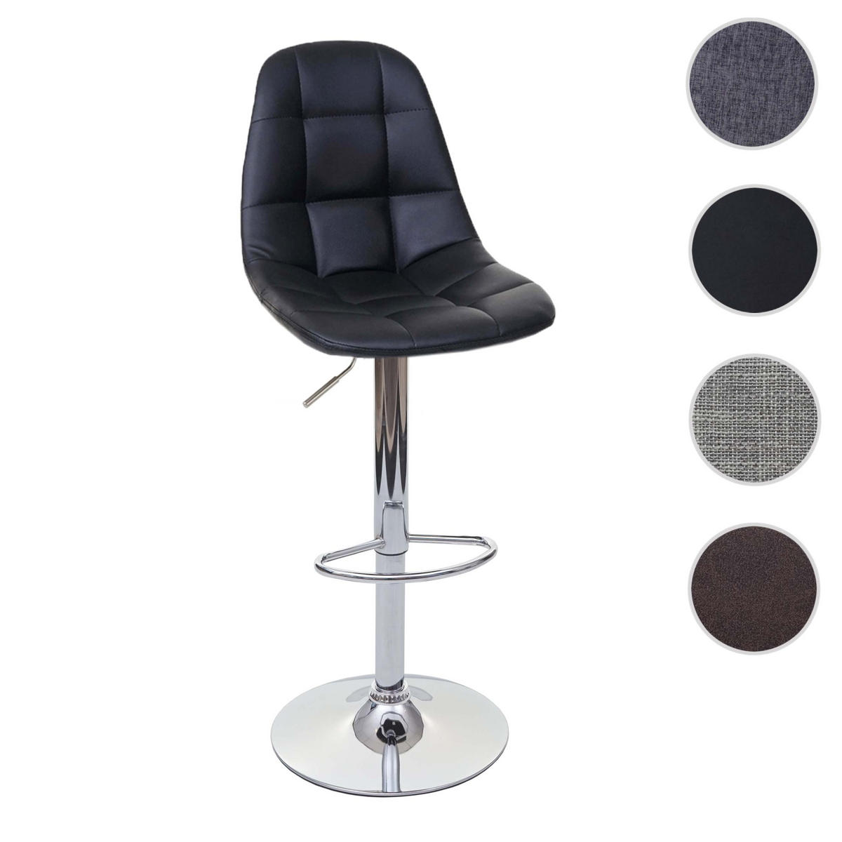 BARHOCKER Schwarz - Schwarz, Textil (43/115/47cm) - MCW