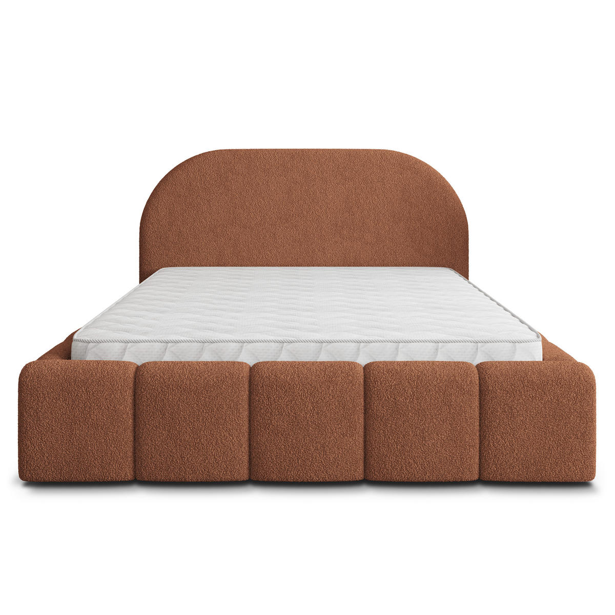 POLSTERBETT FLUSSO 180x200 cm mit Bettkästen - Kupferfarben - Kupferfarben, Holz (180/200cm) - MASSENO
