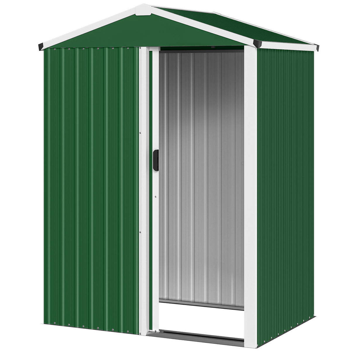 GARTENHAUS 1, 1 m² ,aus Stahl mit abschließbarer Schiebetür 136 x 87 x 179 cm ,grün - Grün, Metall (87/179/136cm) - Vallsero