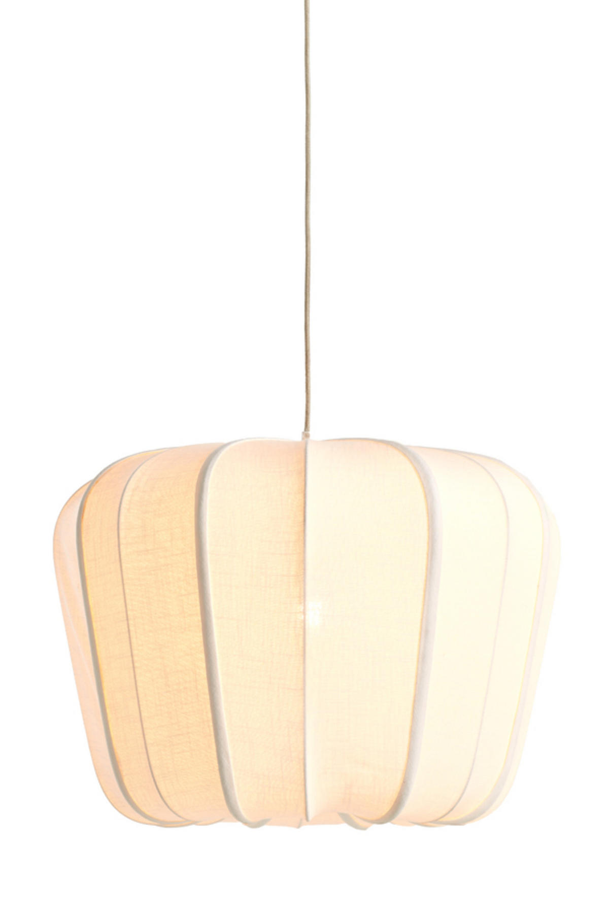 HÄNGELAMPE Zubedo Weiß Ø60/45 cm - Weiß, Textil (60/60/45cm) - Light & Living