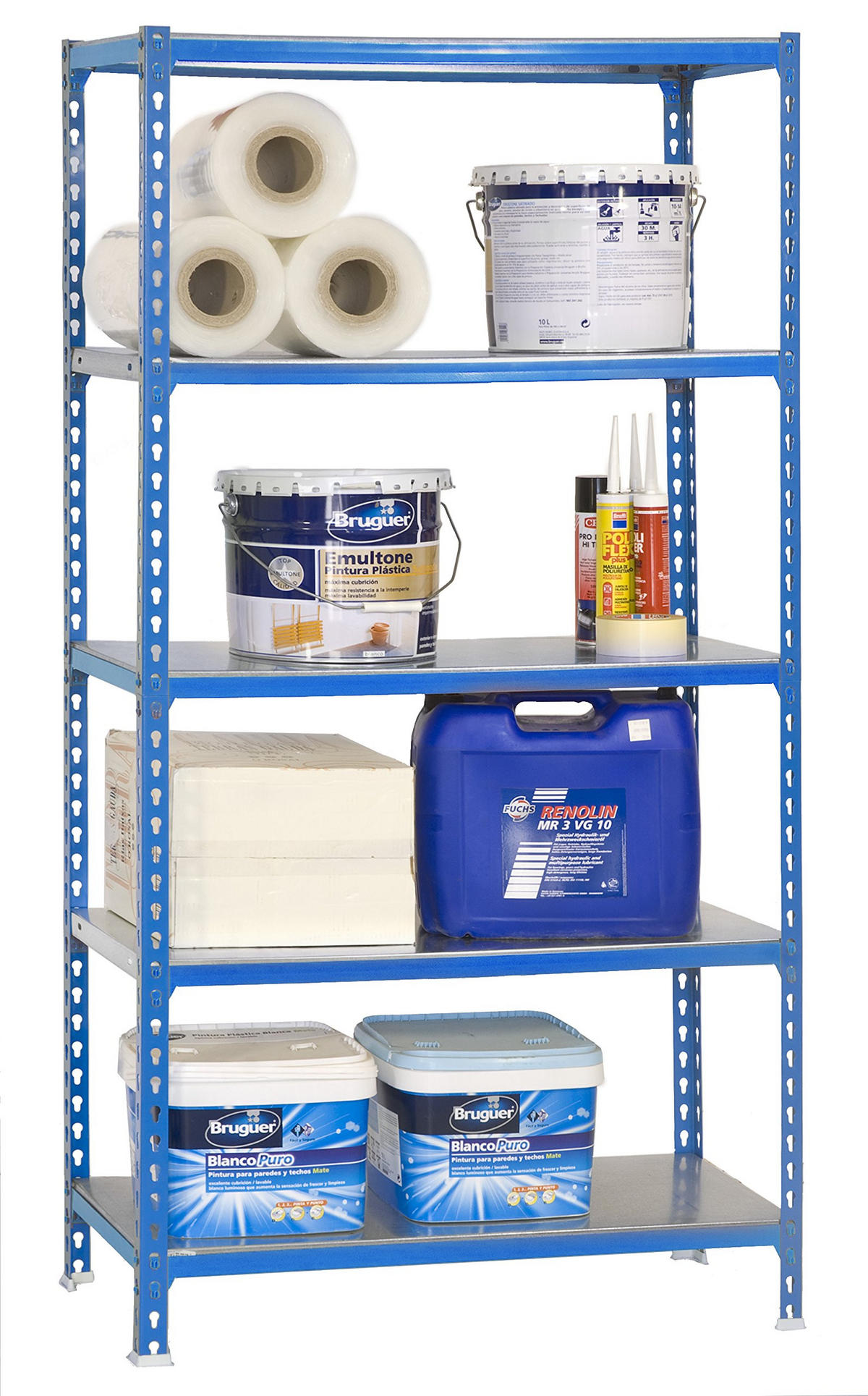 SCHWERLASTREGAL Metal Shark HxBxT 180 x 90 x 40 cm Fachlast 180 kg Blau - Blau, Metall (90/180/40cm) - PROREGAL