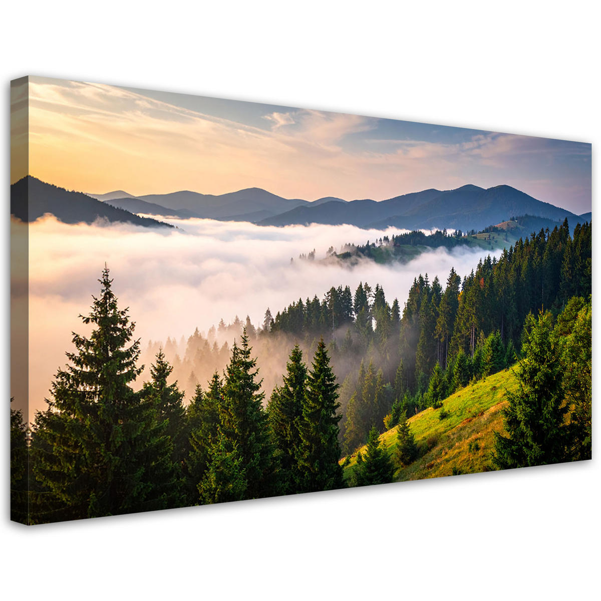 LEINWANDBILD Landschaften 100x50cm - Grün, Textil (100/50cm) - Feeby