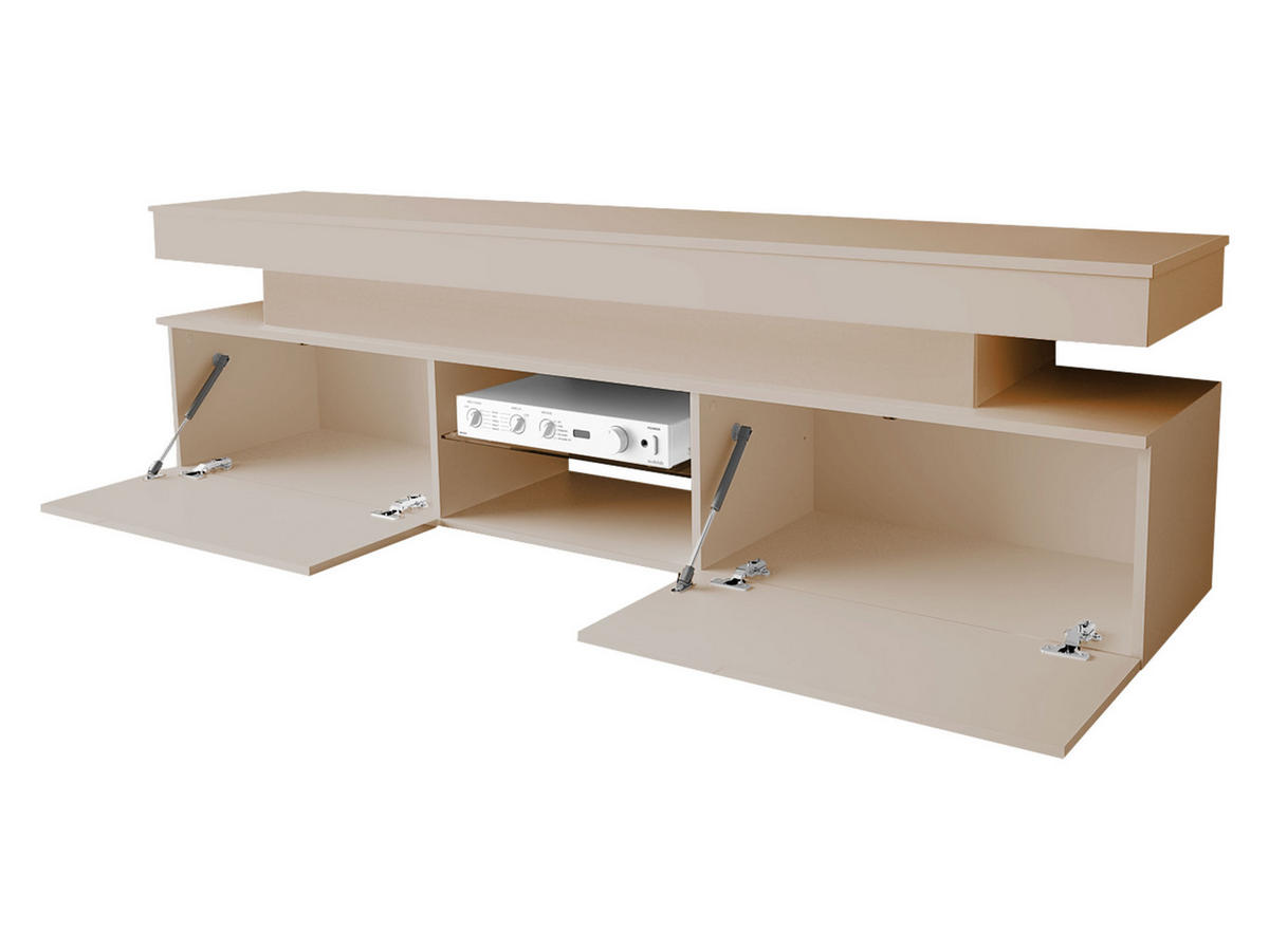 TV-LOWBOARD Glossa Bis 2D 190 - Sandfarben, Holzwerkstoff/Kunststoff (190/54/39cm) - MIRJAN24
