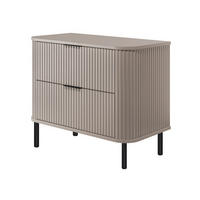 BADEZIMMERSCHRANK : Farbe Kaschmir, Griff schwarz, Füße schwarz, 80 x 41,5 x 66,7 cm - Kaschmir/Schwarz, Holzwerkstoff (80/66.7/41.5cm) - 3XE LIVING