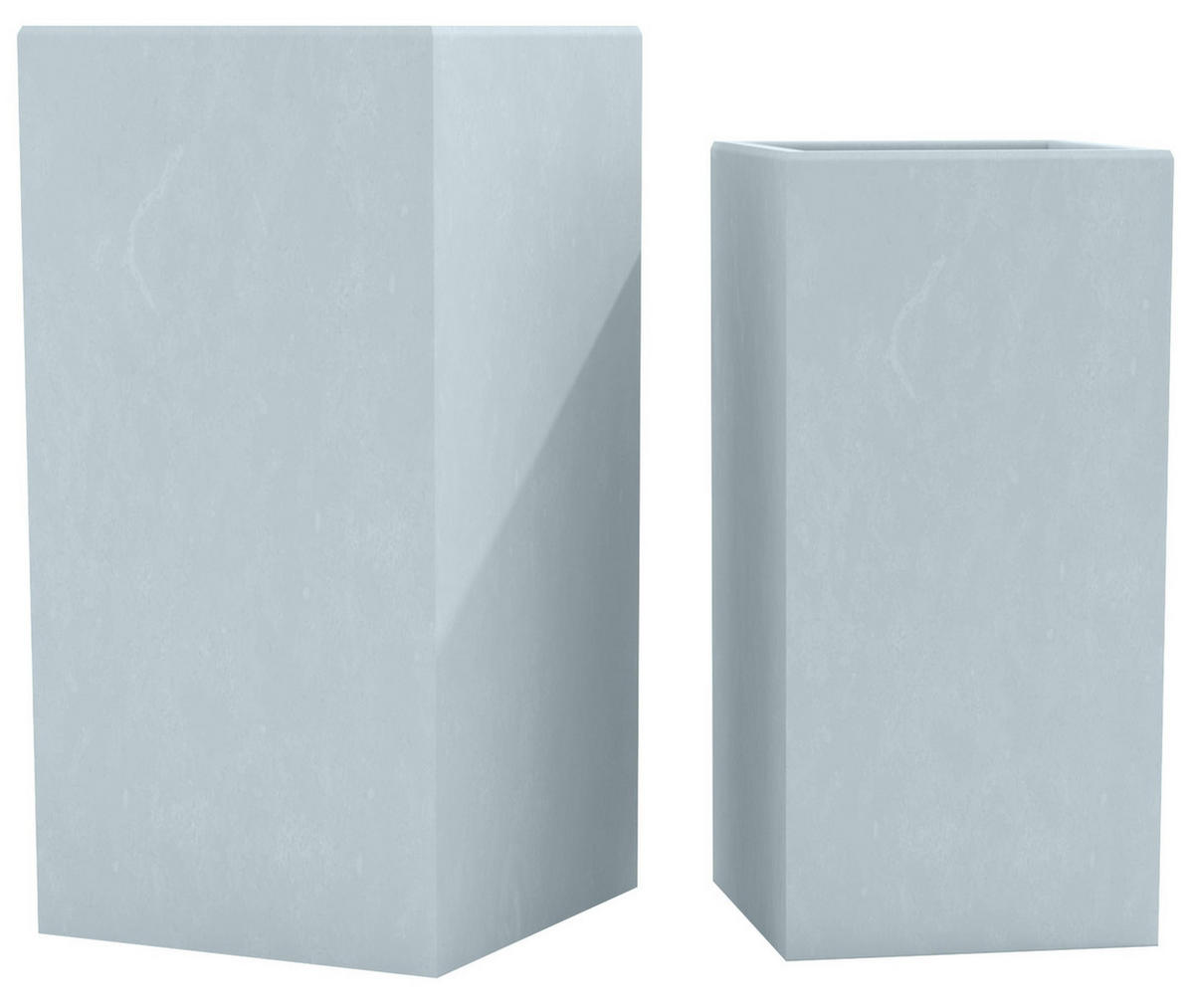 PFLANZKÜBEL 2er Set Grau - Grau, Kunststoff (80cm) - CLP
