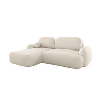 ECKSOFA MIVARO Schlaffsofa Boucle Weiß (LINKS) - Beige, Textil (176/276cm) - Luxkor24