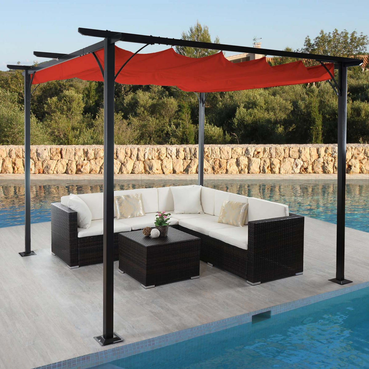 PERGOLA Orange - Orange, Metall (350/232/350cm) - MCW