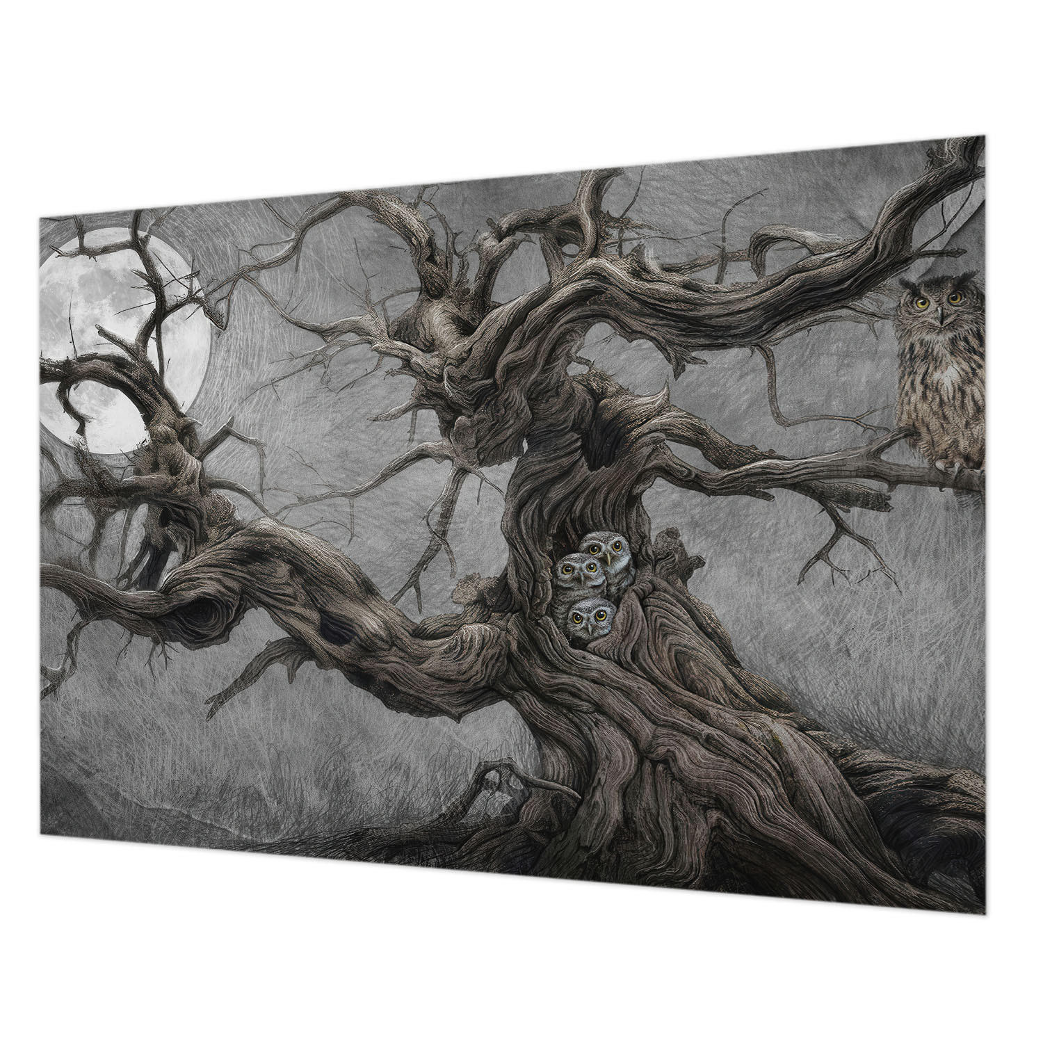 Wallfluent Fototapete Grau 312x219 cm