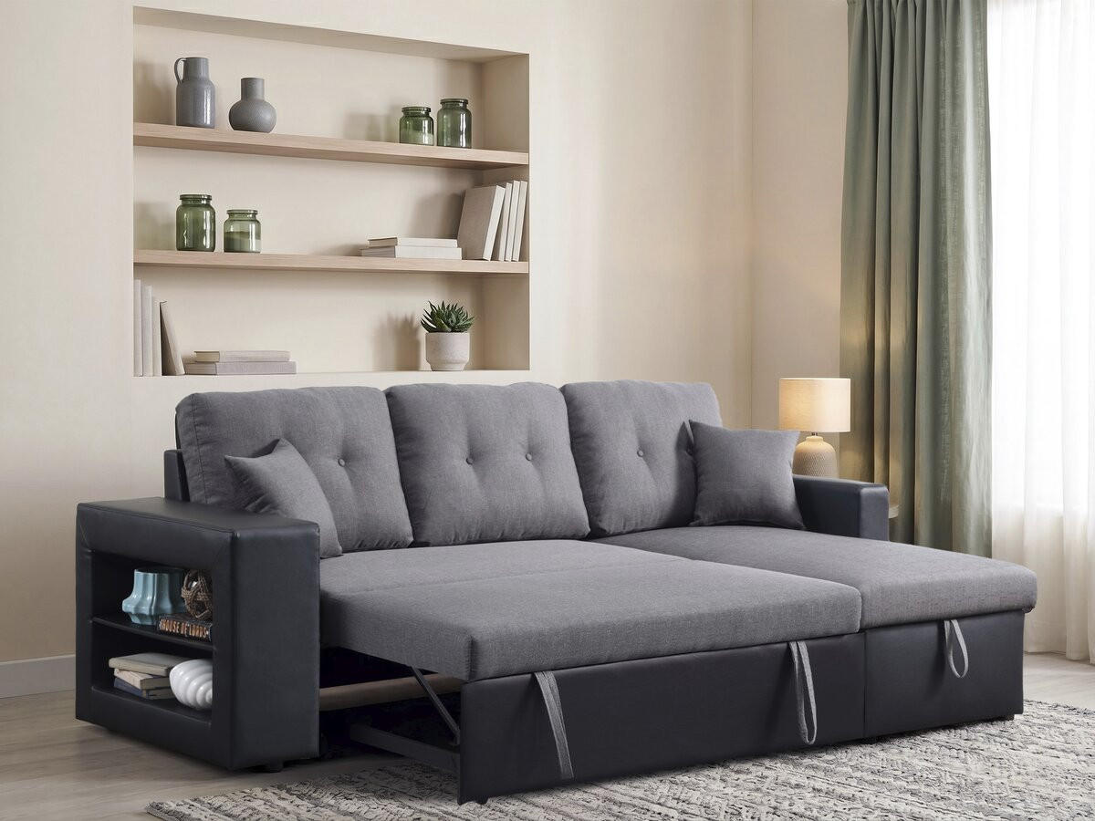 ECKSOFA axel Schwarz/Grau - Grau, Textil (146/233cm) - Habitat Garten