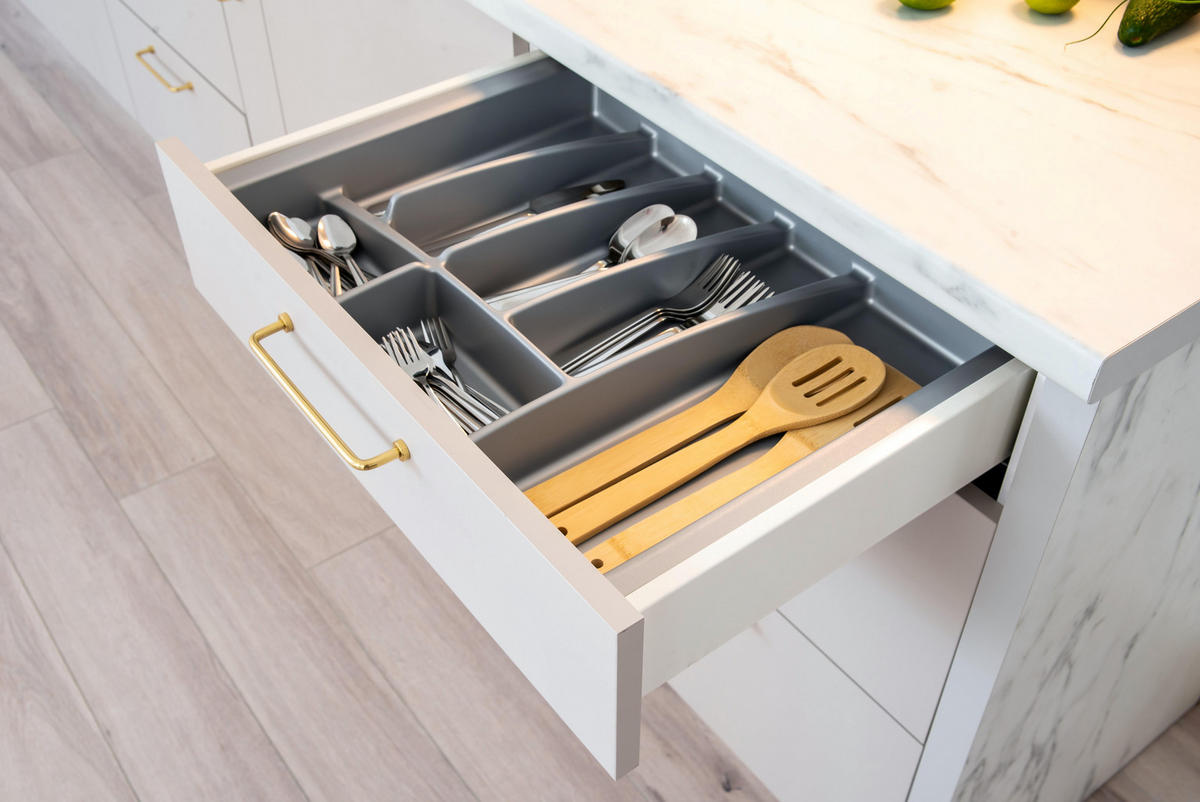 KÜCHENZEILE 420 cm - Arvion & Morvex KS5-G420 - in Kaffee / Beige - Kaschmir/Schwarz, Holz/Holzwerkstoff (420/213.3/56cm) - ROYAL24_MARKT