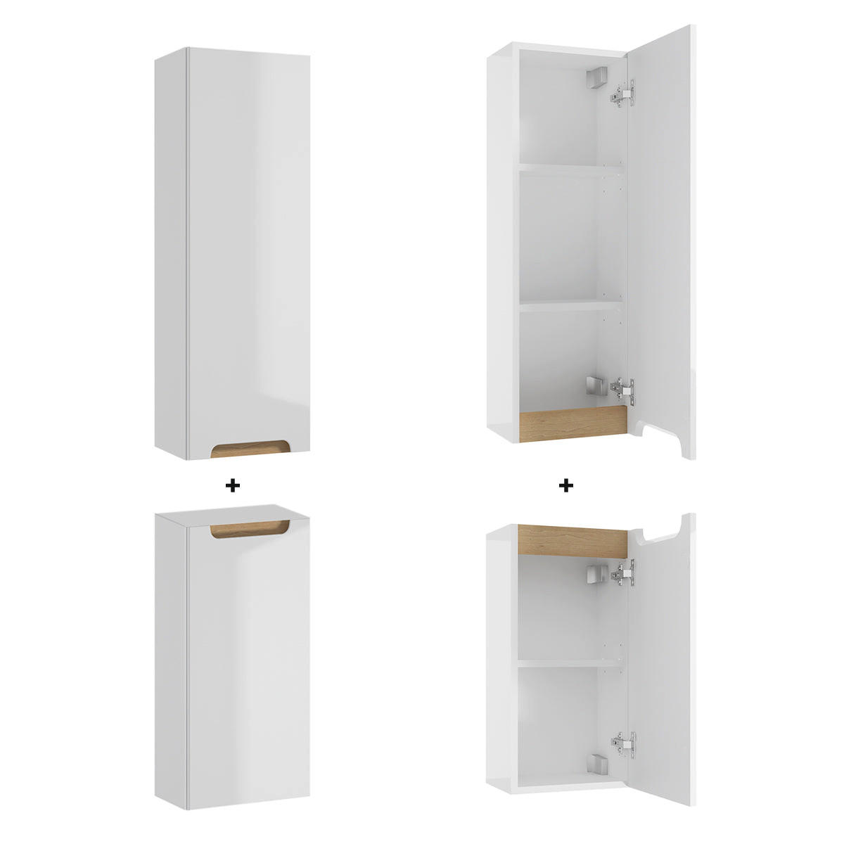 HÄNGESÄULE Livia Weiß - Weiß, Holzwerkstoff (30/150/22cm) - Petits-meubles