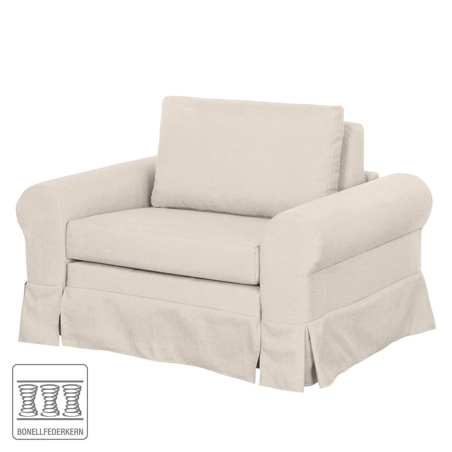 SCHLAFSESSEL mit Husse - Creme, Textil (125/90/90cm) - home24