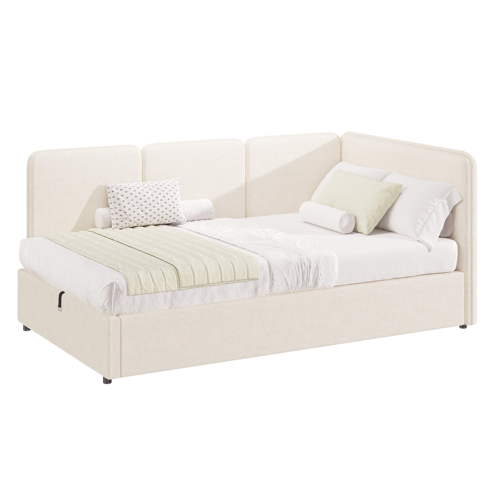 Flieks Polsterbett Beige 90x200 cm