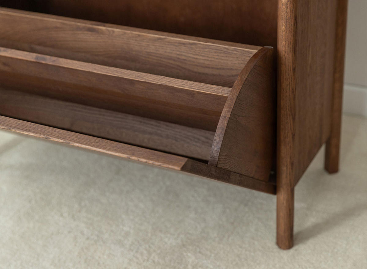 SCHUHSCHRANK Campi Eiche Tabak 83 / 33 / 80cm - Eichefarben, Holz (83/80/33cm) - Feldmann-Wohnen