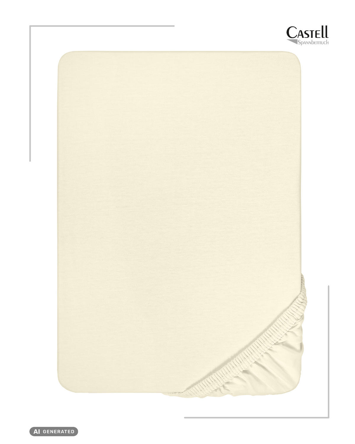 SPANNBETTTUCH Basic Jersey natur, 140x200 cm - 160x200 cm - Naturfarben, Textil (160/200cm) - Castell