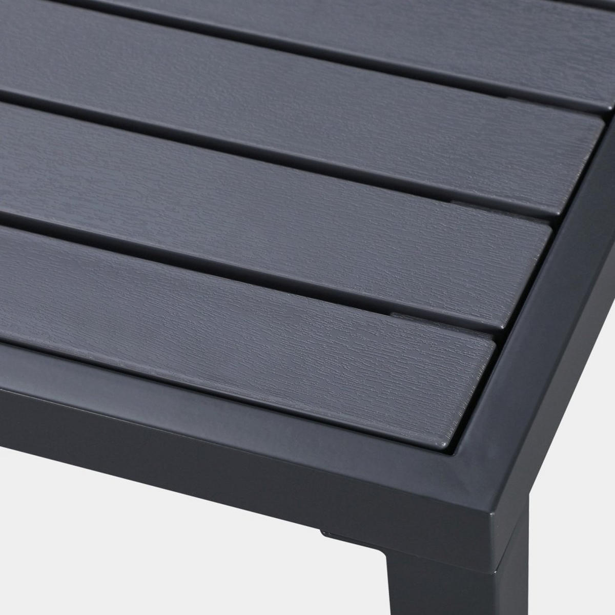 GARTEN-SET mit Tisch und 4 stapelbaren Stühlen in Schwarz Hilda - Schwarz, Kunststoff - Klast Home