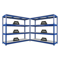 SCHWERLASTREGAL Dino 2er-Set 180x200x60cm Melamin-Ebenen Blau - Blau, Metall (400/180/60cm) - PROREGAL