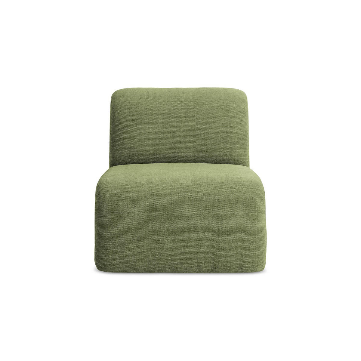 SOFAELEMENT Chenille Stoff Grün - Schwarz/Grün, Holzwerkstoff/Kunststoff (70/75/94cm) - LaMiaSofa