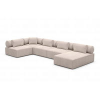WOHNLANDSCHAFT Cipriani Beige Strukturstoff - Beige, Kunststoff (400/77/200cm)