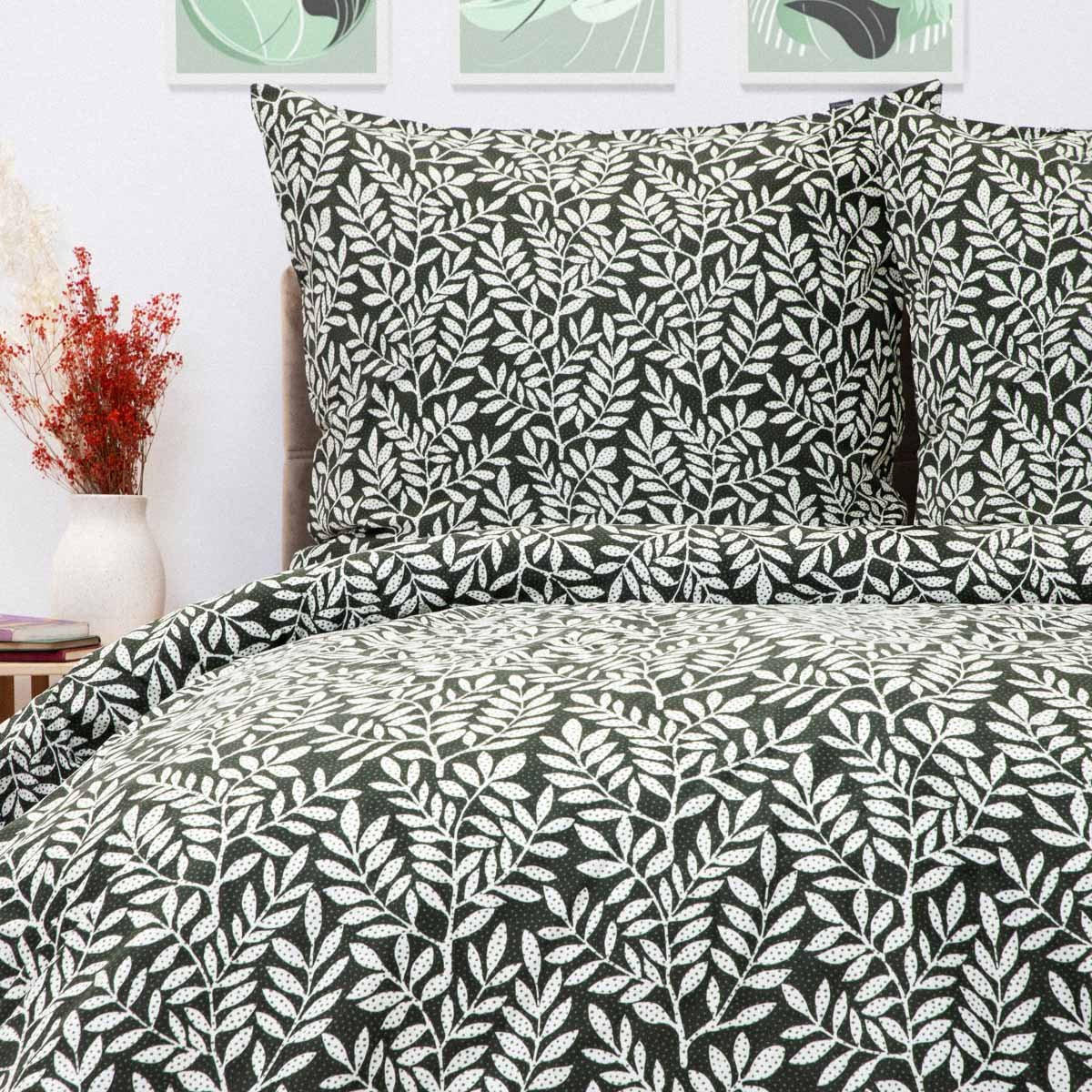 BETTWÄSCHE Dessie Mikrofaser 140/200 cm - Grün, Textil (140/200cm) - Homla