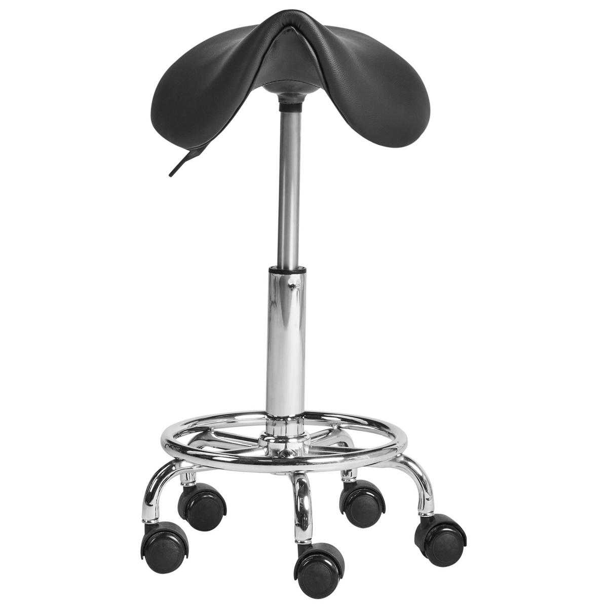 DREHHOCKER Kunstleder Schwarz Dumont - Schwarz, Kunststoff (38/53/38cm) - Beliani