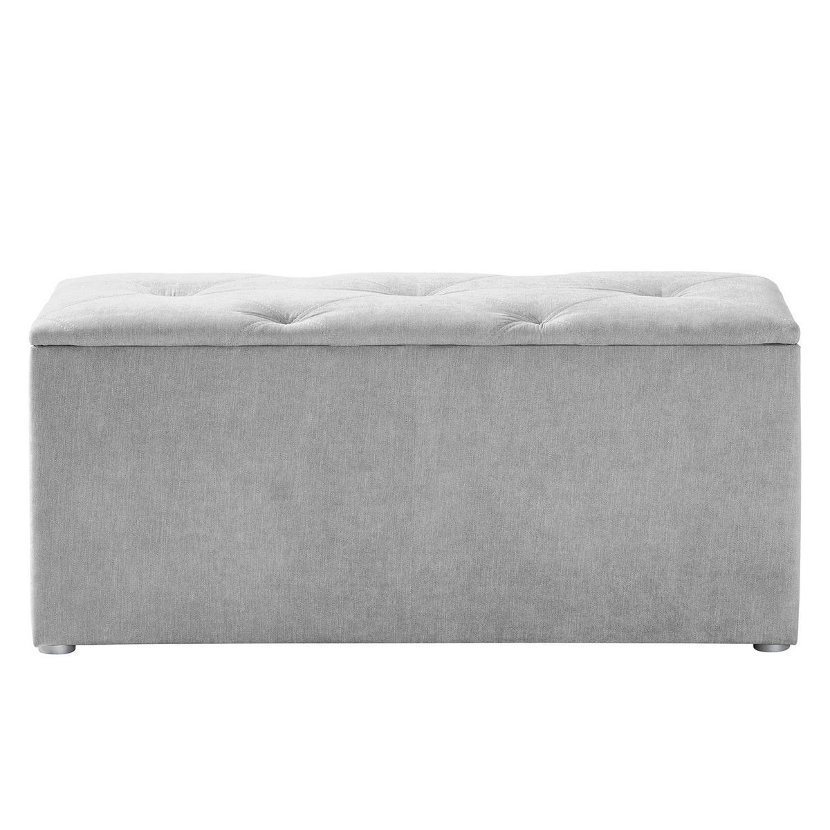 BETTTRUHE - Hellgrau, Textil (120/55/40cm) - home24