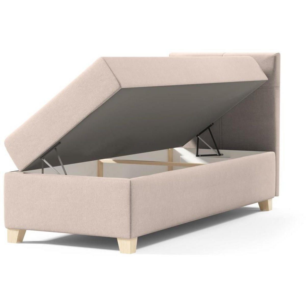 POLSTERBETT Helen Mini 93/206/106 beige - Beige, Holzwerkstoff/Textil (90/200cm) - Beautysofa