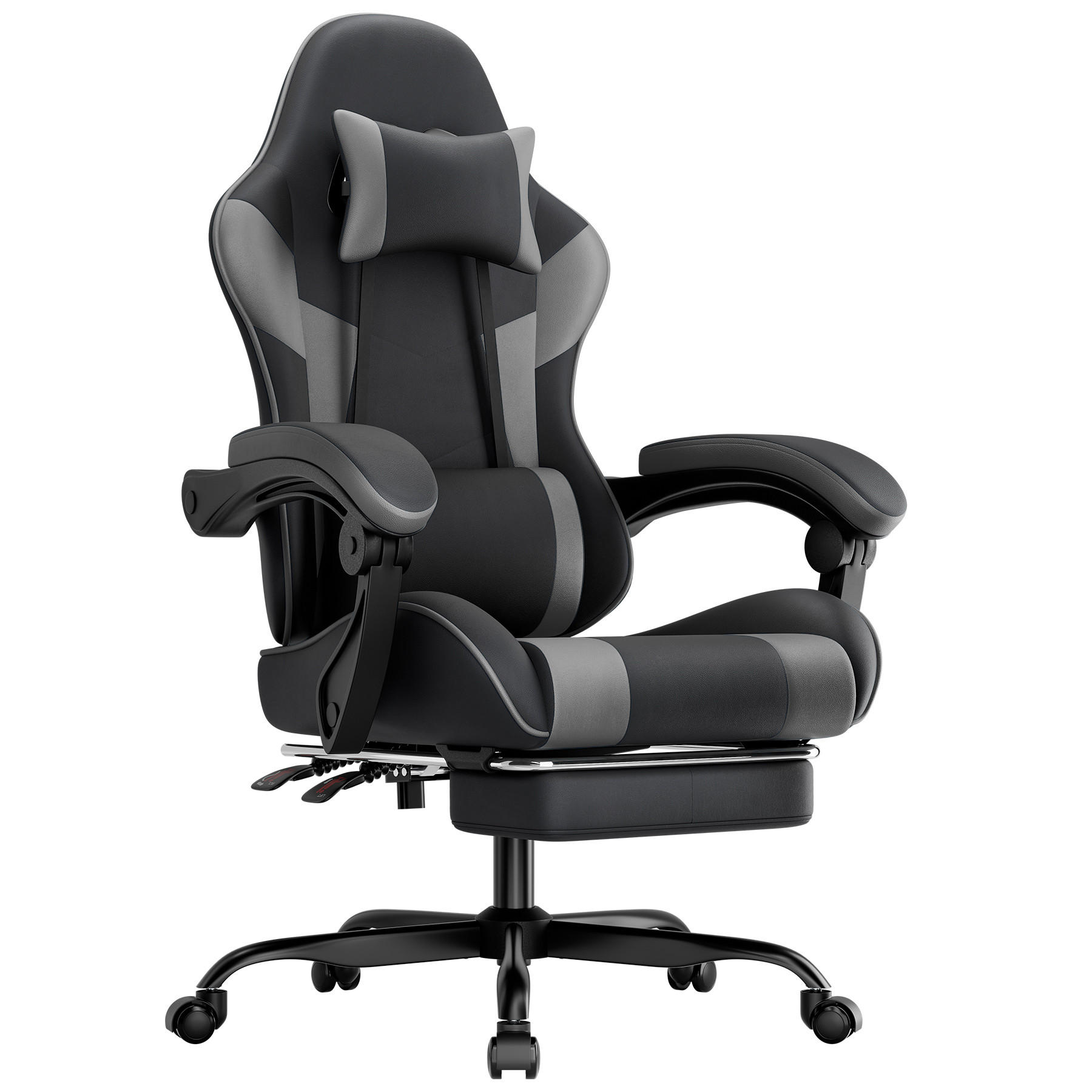 GAMINGSTUHL Schwarzgrau 58,5/63/120,5 cm - Schwarz, Metall (58.5/120.5/63cm) - PANGIVO