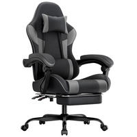 GAMINGSTUHL Schwarzgrau 58,5/63/120,5 cm - Schwarz, Metall (58.5/120.5/63cm) - PANGIVO