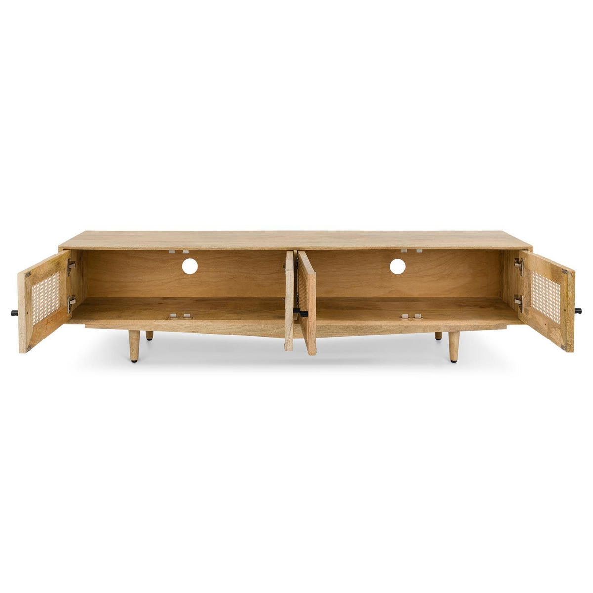 LOWBOARD NAYAN natur - Naturfarben, Holz (180/46/40cm) - IDIMEX