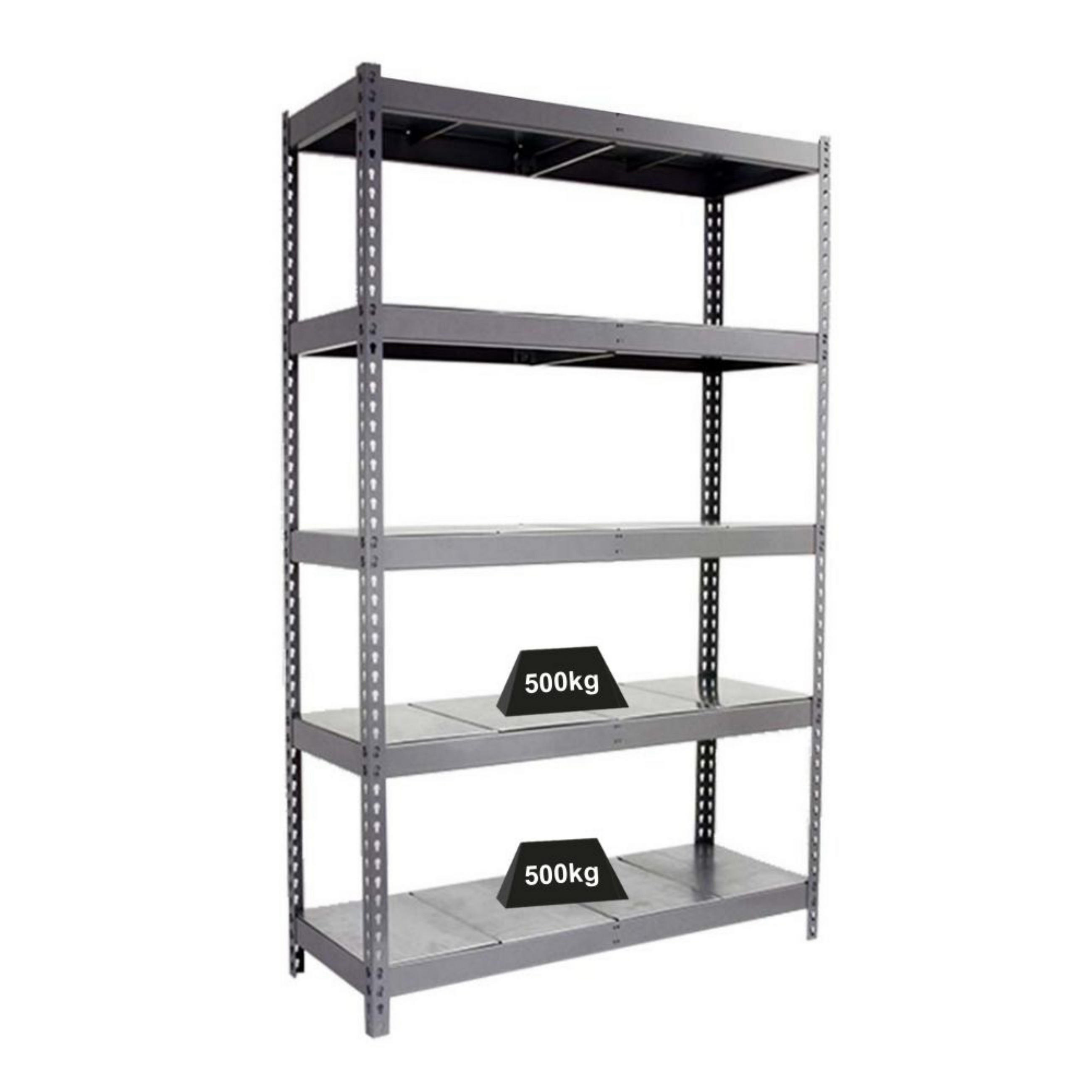 SCHWERLASTREGAL METAL BEAST FIVE | HxBxT 200x210x75cm | Fachlast 500kg | Grau - Grau, Metall (210/200/75cm) - PROREGAL