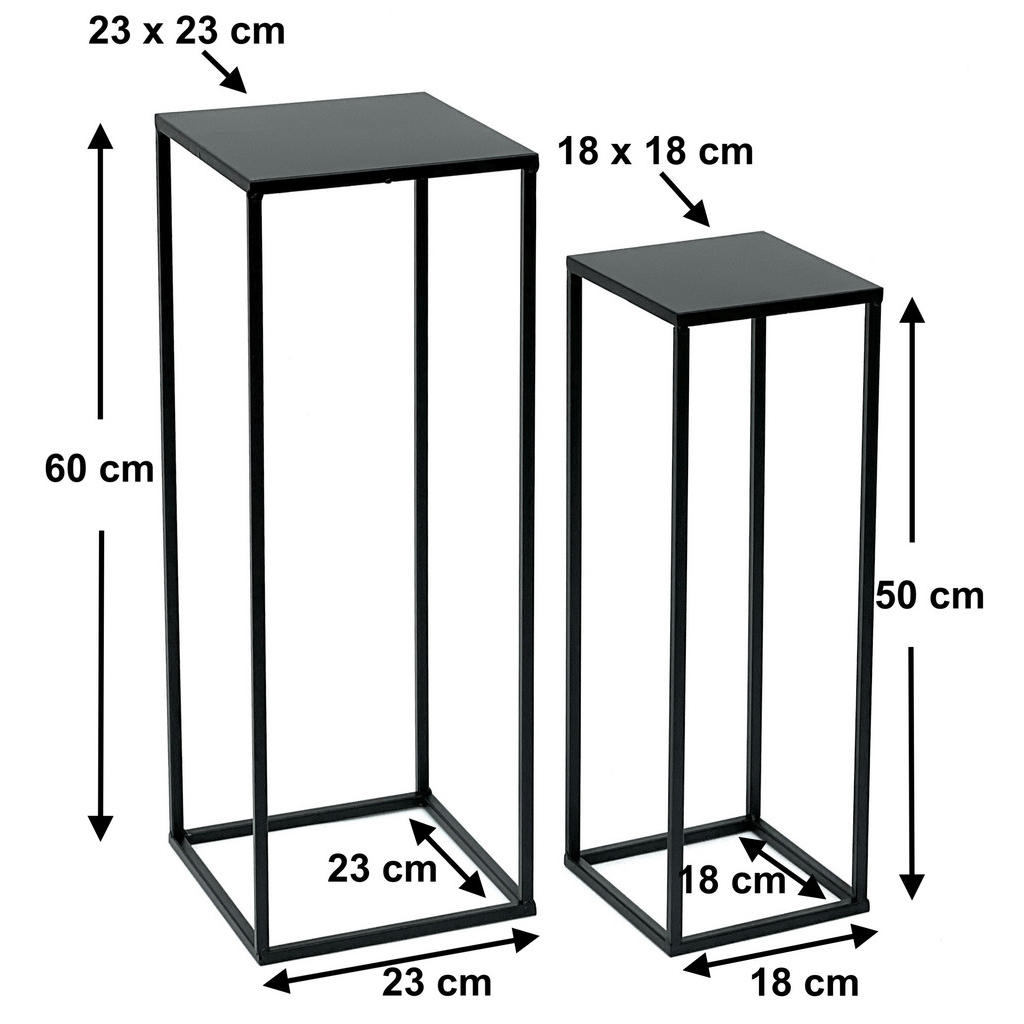 Thumbnail - DanDiBo Blumenhocker, Schwarz, Metall, 23x60x23 cm, Wohnzimmer, Wohnzimmertische, Blumenständer